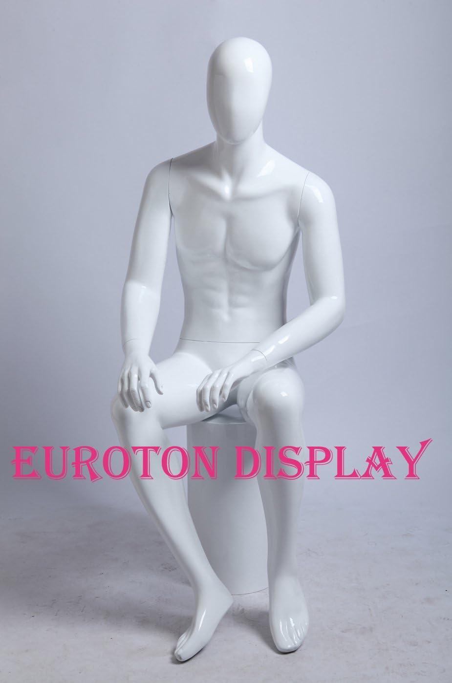 Euroton XM-16B weiss lackierte abstrakte sitzende Schaufensterpuppe Mannequin Mann