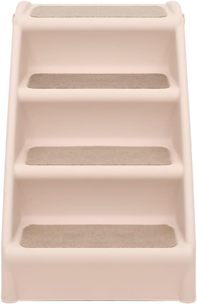 vidaXL Hundetreppe Klappbar Creme Haustiertreppe Katzentreppe Einstiegshilfe, Creme