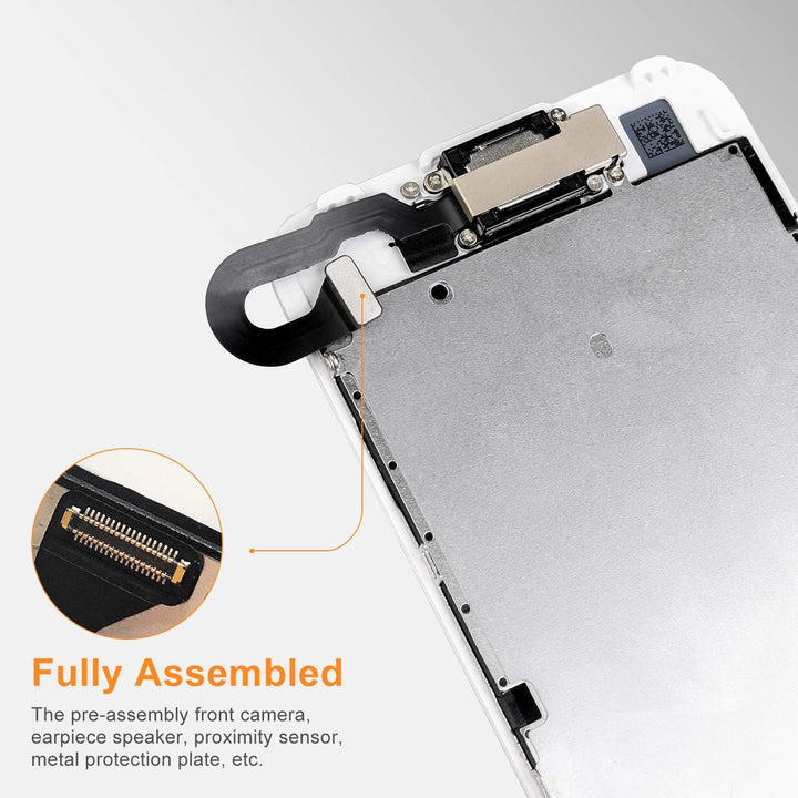 Xlhama Ersatzbildschirm Touchscreen LCD Display Kompatibel für iPhone 8 Weiss mit Reparaturwerkzeug,