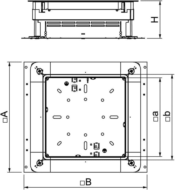 obo-bettermann Automatischer canaliz. Boden – Box Einbau uzd115170/350 – 3