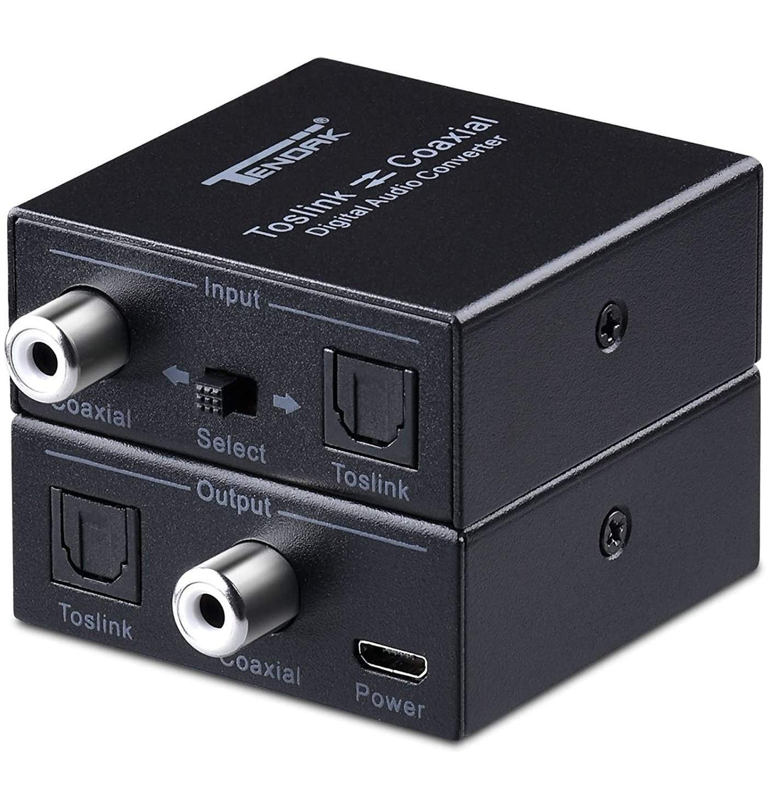 Tendak Bidirektionaler Optische SPDIF Toslink zu Koaxial Digital Audio Converter, Koaxial zu Optisch