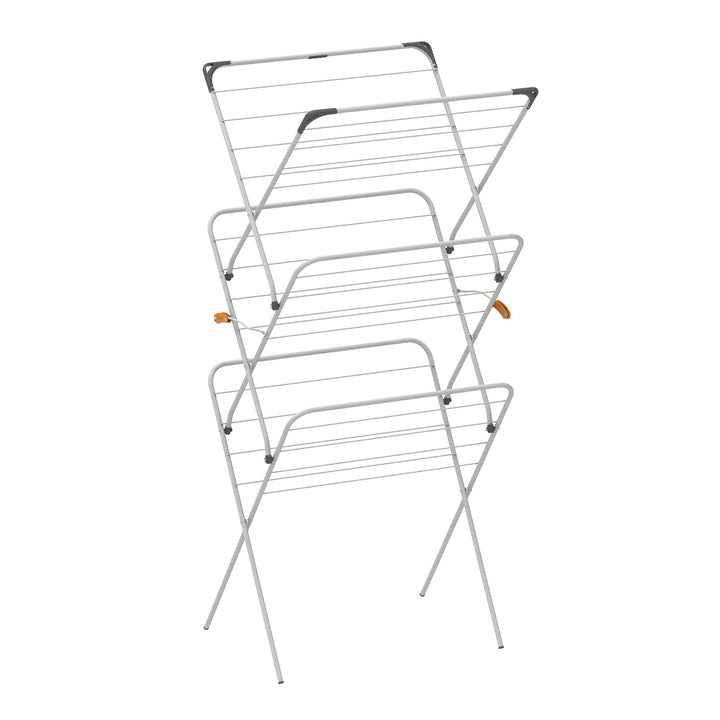 Rörets Wäscheständer Rise White - Pop-Up-Konstruktion - Sicherheitssperre - 61x49x140 cm - 18 m Troc