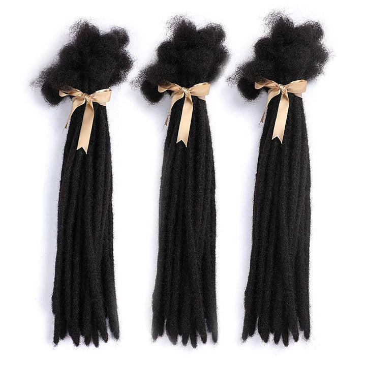 Dreadlock Extension 8 inch 100% Human Hair Afro Kinky 50 Strands Dreadlock Extensions for Man/Women