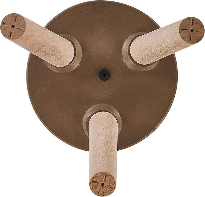 Runder Blumenbehälter in Hellbraun 3 Holzbeinen Elefantenmotiv ⌀ 25 cm Achilio