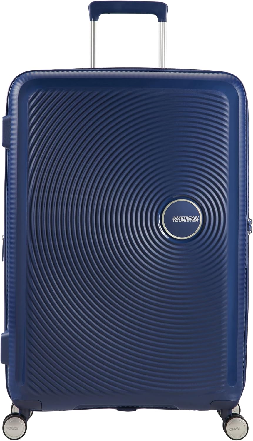 American Tourister Soundbox - Spinner M Erweiterbar Koffer, 67 cm, 81 L, Blau (Midnight Navy) Blau (