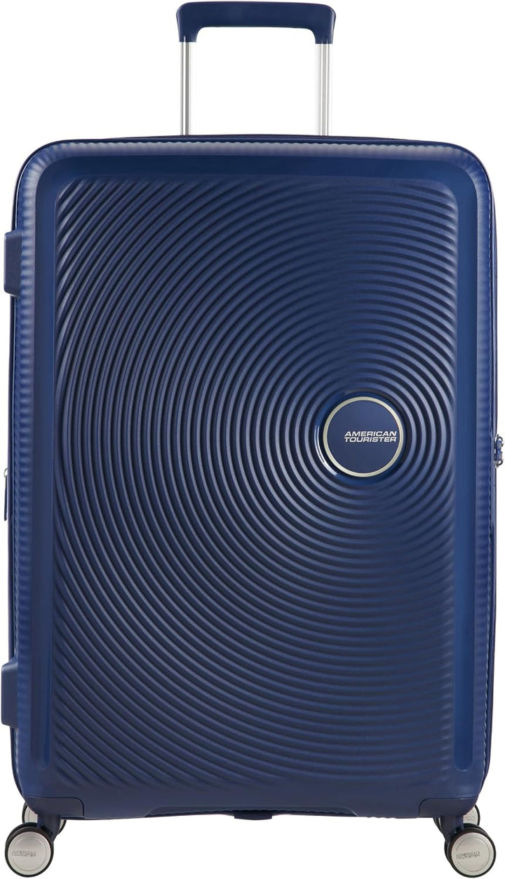 American Tourister Soundbox - Spinner M Erweiterbar Koffer, 67 cm, 81 L, Blau (Midnight Navy) Blau (