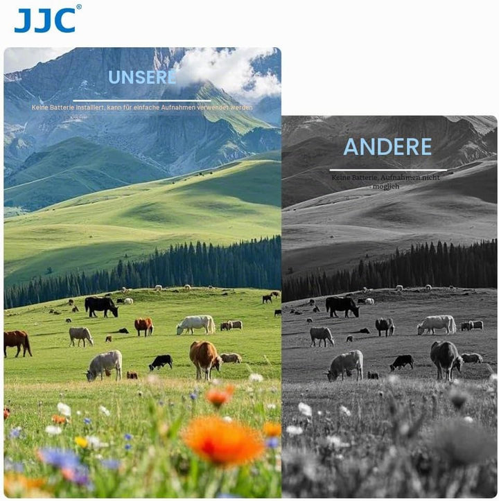 JJC Timer Fernbedienung mit Stativ Halter Klemme für Sony Alpha ZV-1 A6600 A6500 A6300 A7IV A7III A7