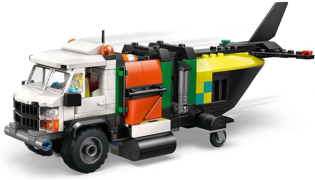 LEGO City Kombinationsset mit Flugzeug, Wartungsfahrzeug und Luftkissenboot - Spielzeug Fahrzeug - M