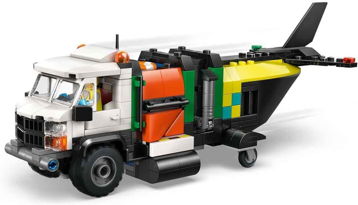 LEGO City Kombinationsset mit Flugzeug, Wartungsfahrzeug und Luftkissenboot - Spielzeug Fahrzeug - M