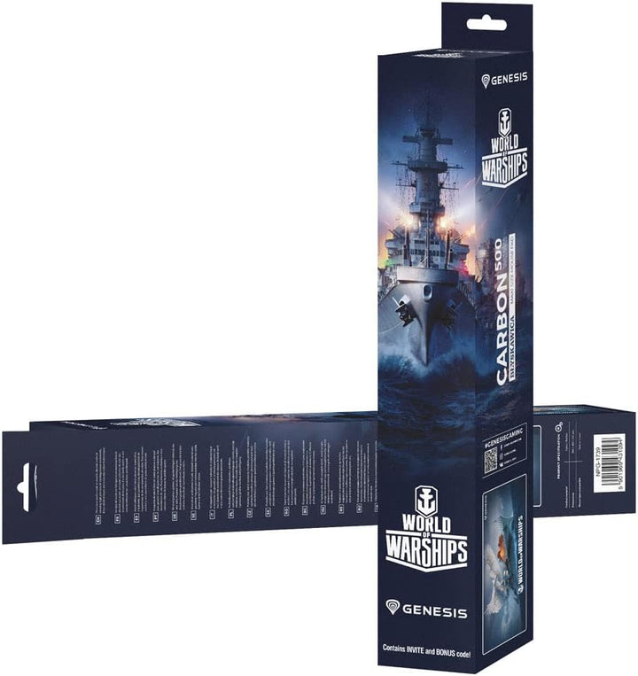 Genesis World of Warships Gaming Mauspad XXL 900×450 mm – Grosse Schreibtisch-Unterlage für Maus &amp; T