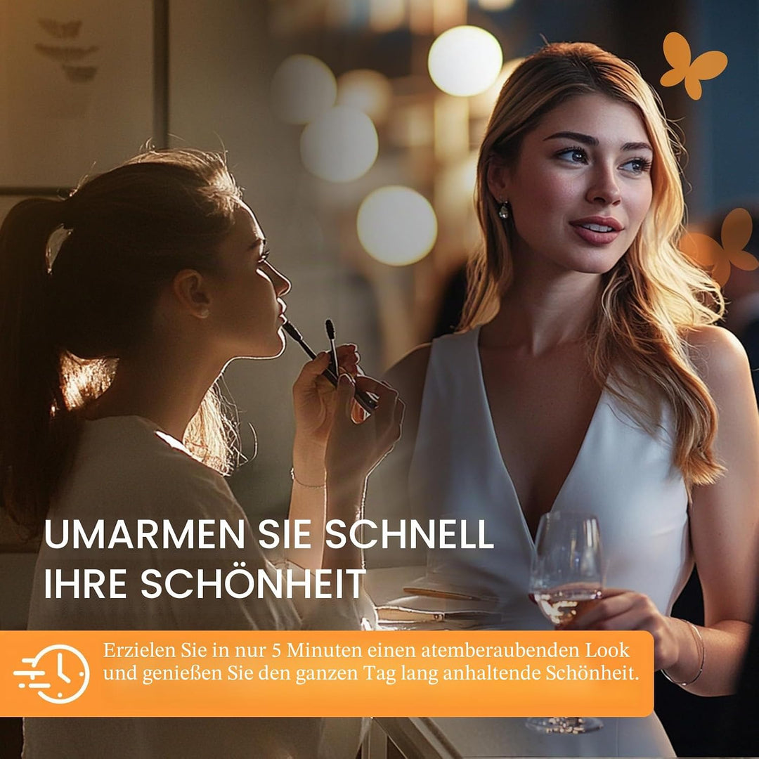 DOORES Haarverlängerungen Clip in Extensions Echthaar, Balayage Natürliches Schwarz bis Chestnut Bra