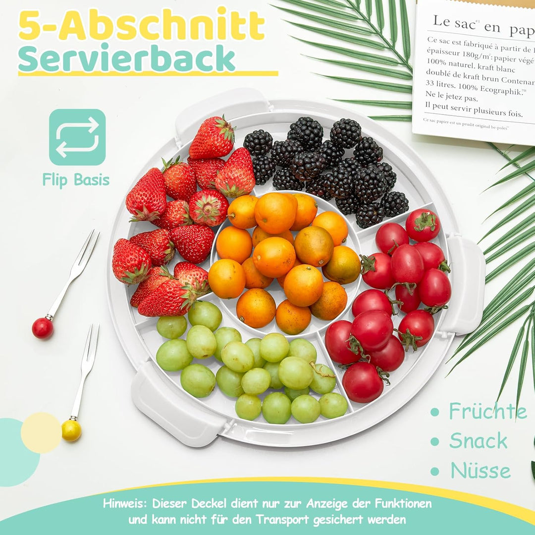 Ohuhu Kuchen Transportbox, Torten Transportbox mit Deckeln und Tragegriff, Tragbarer Tortentransport