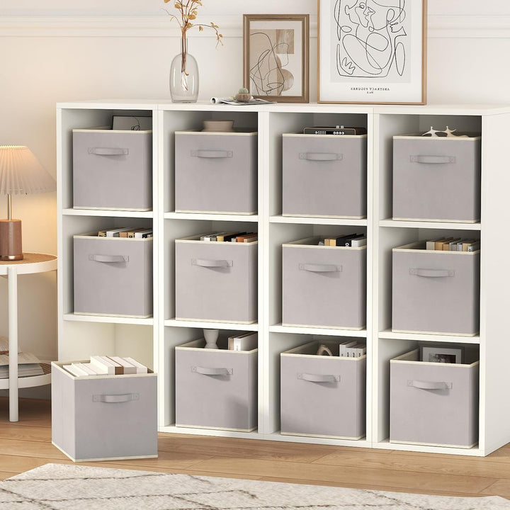 Lifewit 12 Stück Aufbewahrungswürfel, Aufbewahrungsbox aus Stoff, Ordnungsboxen aus Vliesstoff mit G