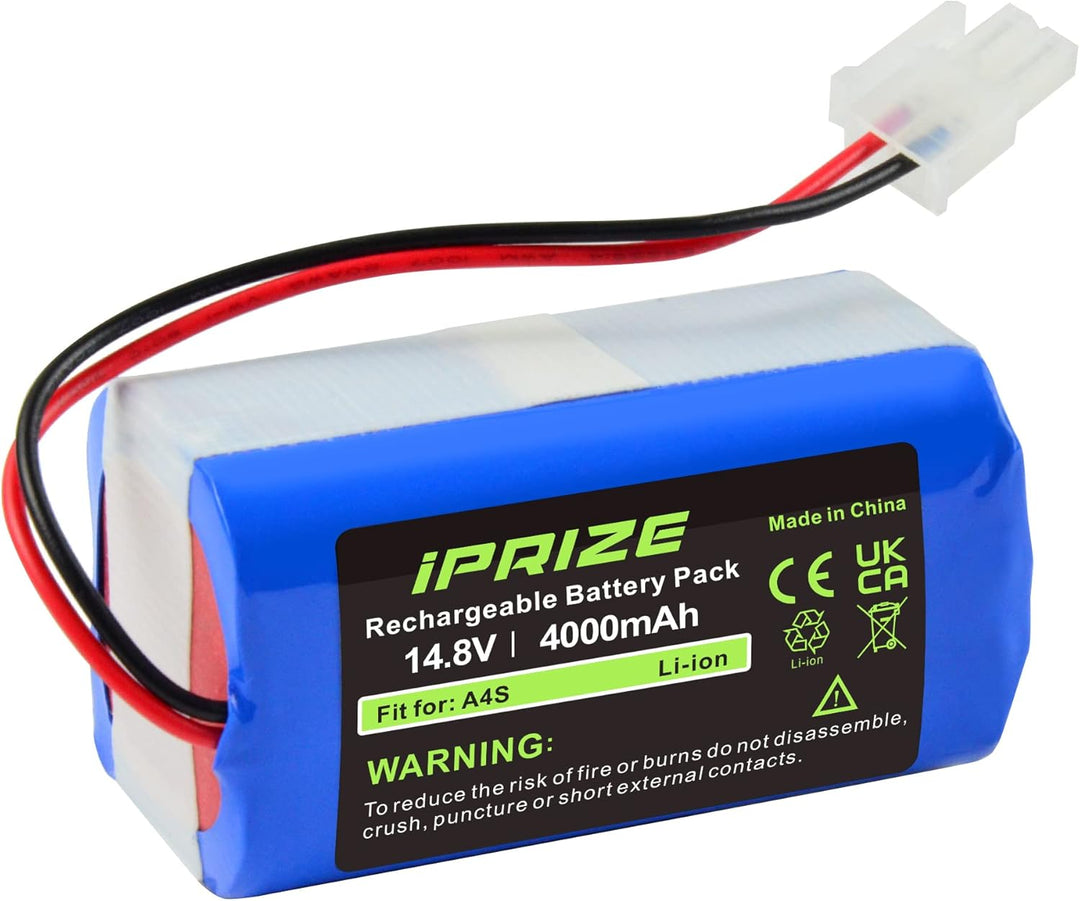 iPrize 14.8V 4000mAh Ersatzakku für iLife A4, A4s, A6, V7, V7s Plus, V7s Pro, X620 Staubsauger Haush