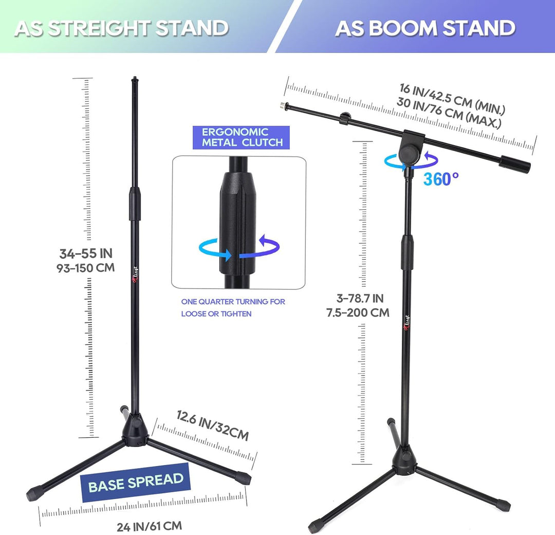 Stativ Mikrofonarm Ständer für Bühne, Studio, Aufnahme, Heimkino, professionelle Qualität, robuster
