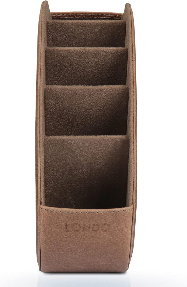 Londo Fernbedienungshalter mit 5 Taschen - Platz für DVD, Blu-Ray, TV, oder Apple TV Fernbedienungen