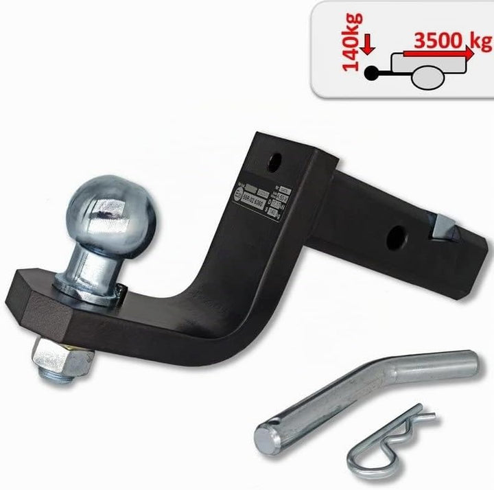 XIMPLIO AHK-Einschub US-Adapter mit Keil für US-Fahrzeuge Vierkantrohraufnahme (Receiver) 2 Zoll - 5