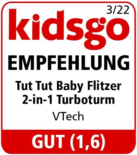 VTech 80-535004 TUT Baby Flitzer-2-in-1-Turboturm Babyspielzeug, Rennbahn, Parkhaus, Auto FFP Versio