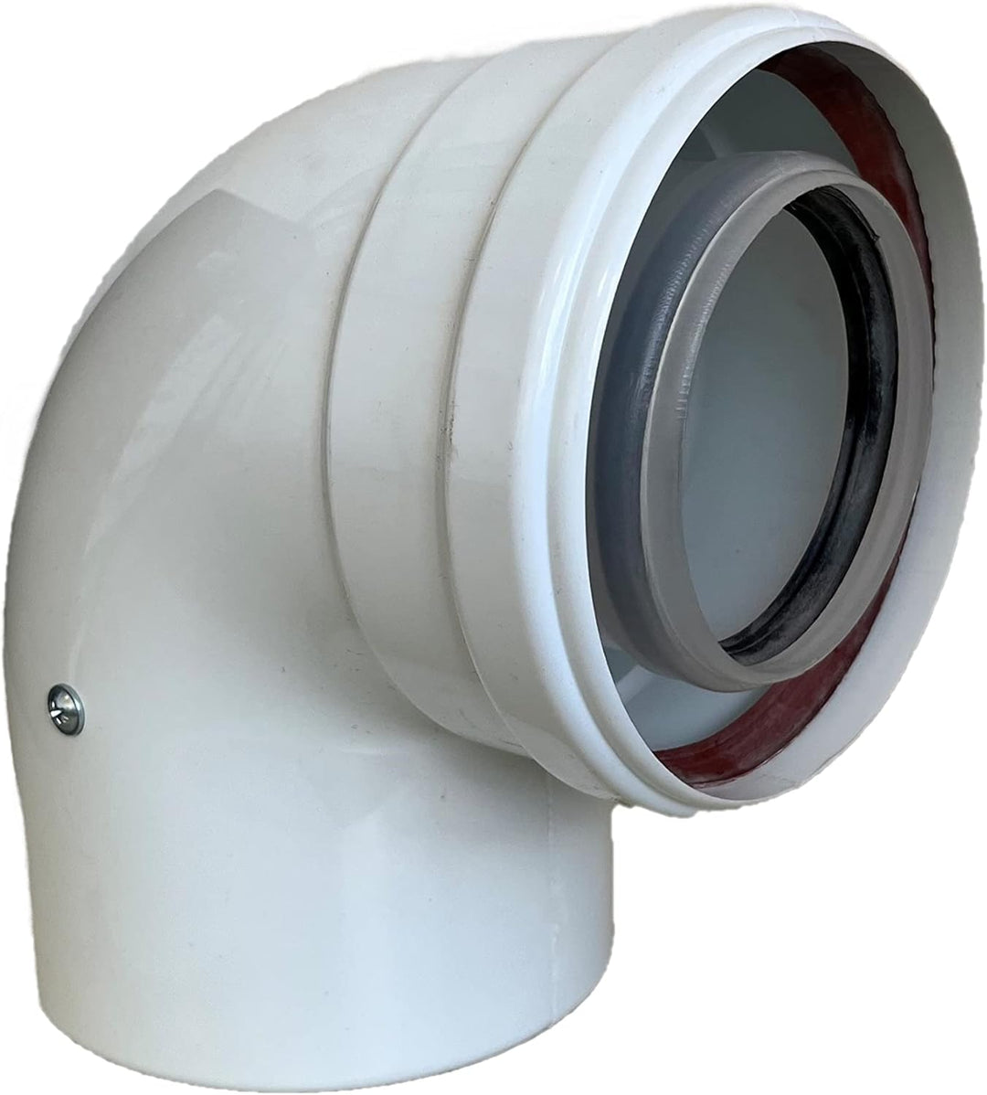 Uzman-Versand, 90° Konzentrische Luft-/Abgasbogen Ø 80/125 mm, Innen Kunststoff PP/Aussenrohr Kunsts