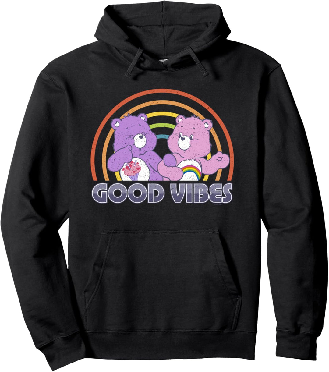 Care Bears Good Vibes Rainbow With Share And Cheer Bear Pullover Hoodie