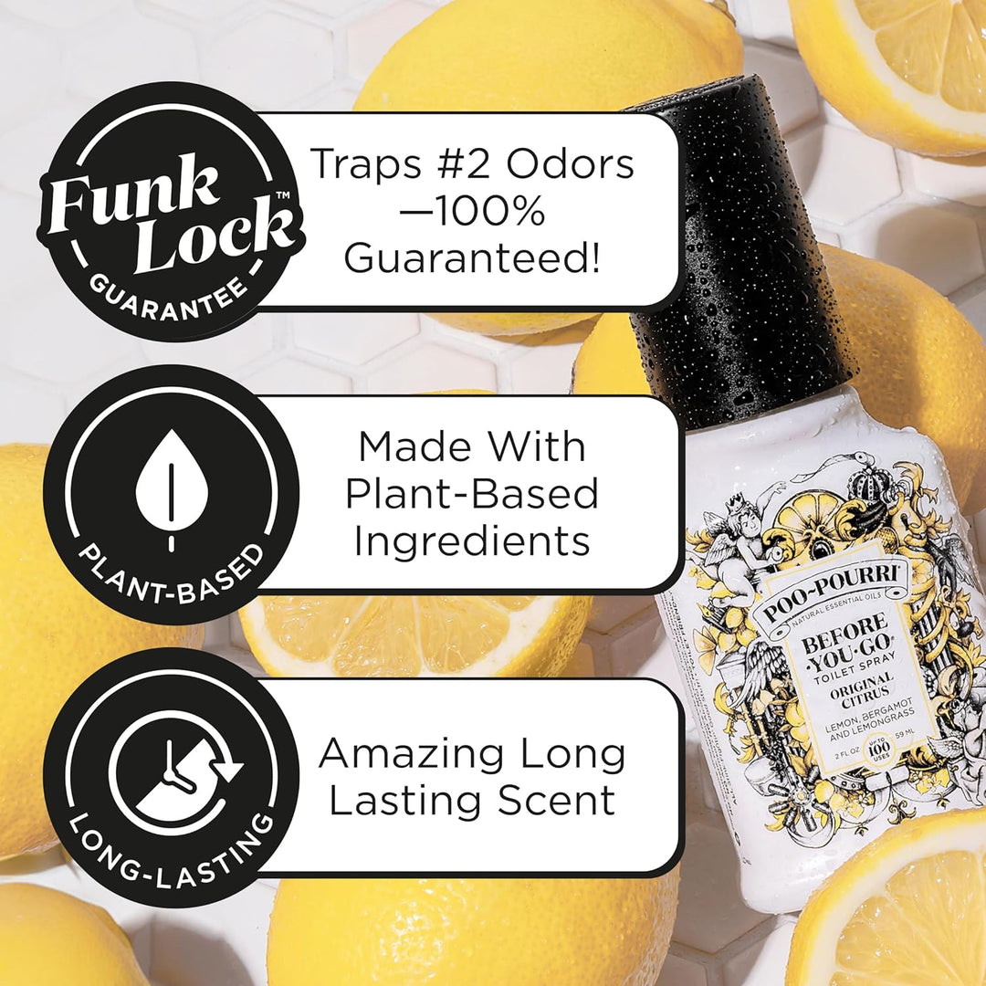 Poo-Pourri Before-You-Go WC-Spray 4 oz weiss Original Citrus Scent 118 ml (1er Pack), Original Citru