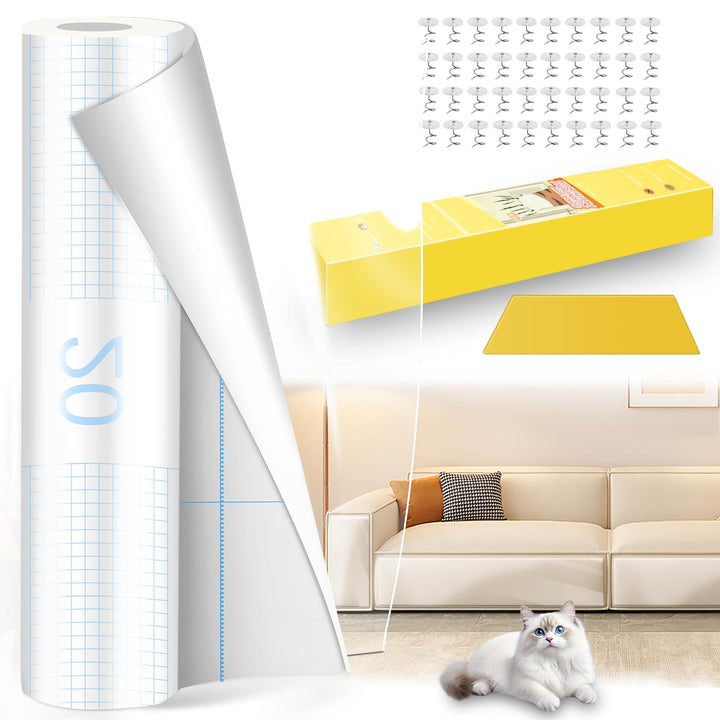 30 x 500CM Kratzschutz Sofa Katze, Anti Kratz Folie Für Katzen, Klebefolie Transparent, Zum Schutz v
