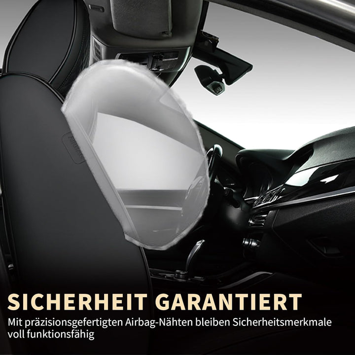 FLORICH Autositzbezüge Kunstleder, Vorder- und Rücksitzbezüge, 5 Stück, komplettes Set, universell p