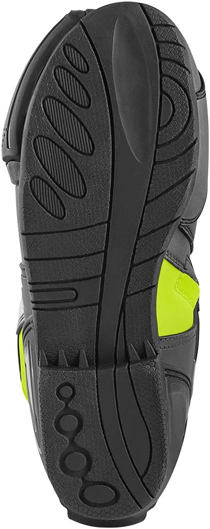 Bogotto Assen Motorradstiefel, schwarz/neon-gelb, 40 40 EU Schwarz Neon Gelb, 40 EU Schwarz Neon Gel