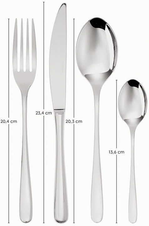 Sambonet 52553-81 Taste - Monoblock-Edelstahlgeschirrset 18/10, für 6 Personen, 24-teilig: 6 Gabeln,