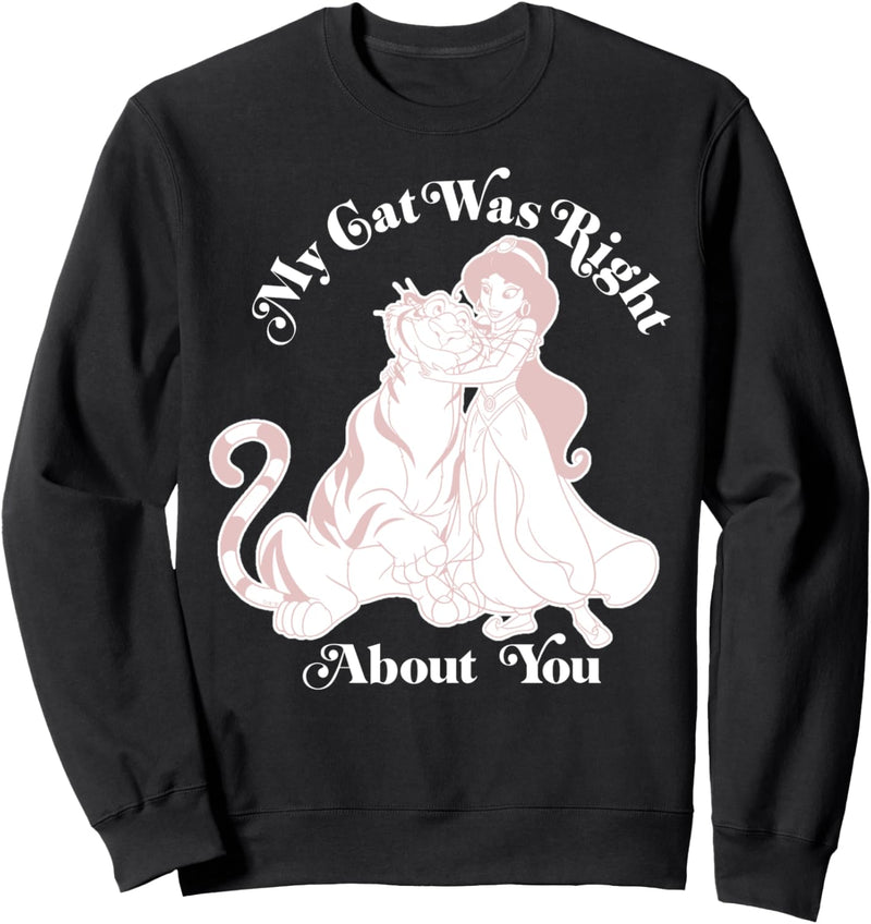 Disney Aladdin Jasmine And Rajah My Cat Was Right Portrait Sweatshirt