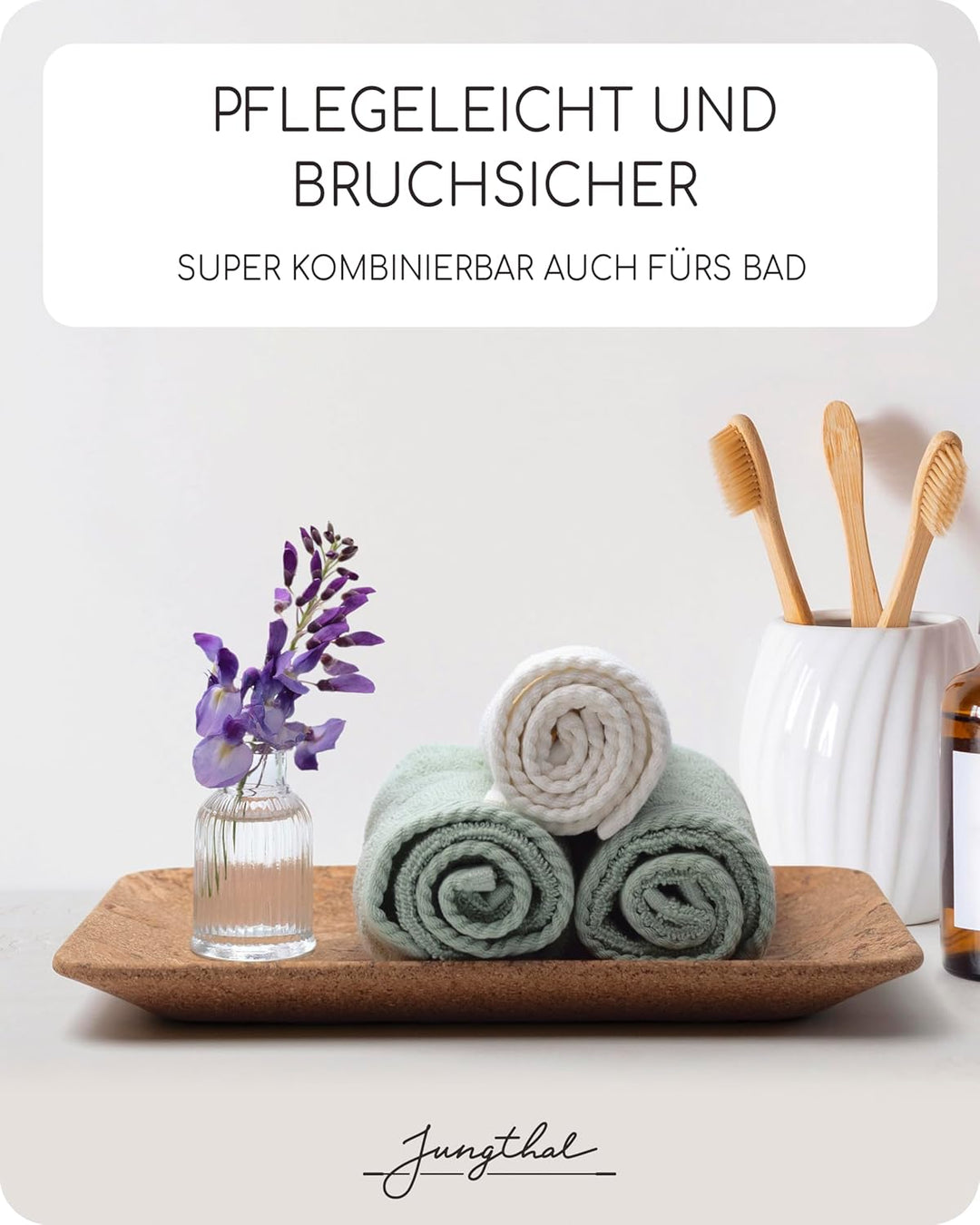 JUNGTHAL Schlüsselschale Dekoschale Schmuckschale Taschenleerer Kork (2er Set) - Exklusive Deko Abla