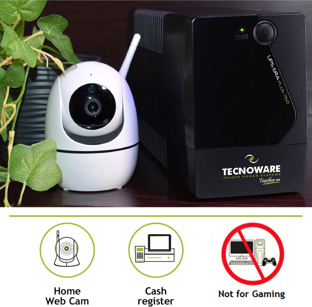 Tecnoware Power Systems - Unterbrechungsfreie Stromversorgung | 750 VA Schutz vor Stromausfällen | A