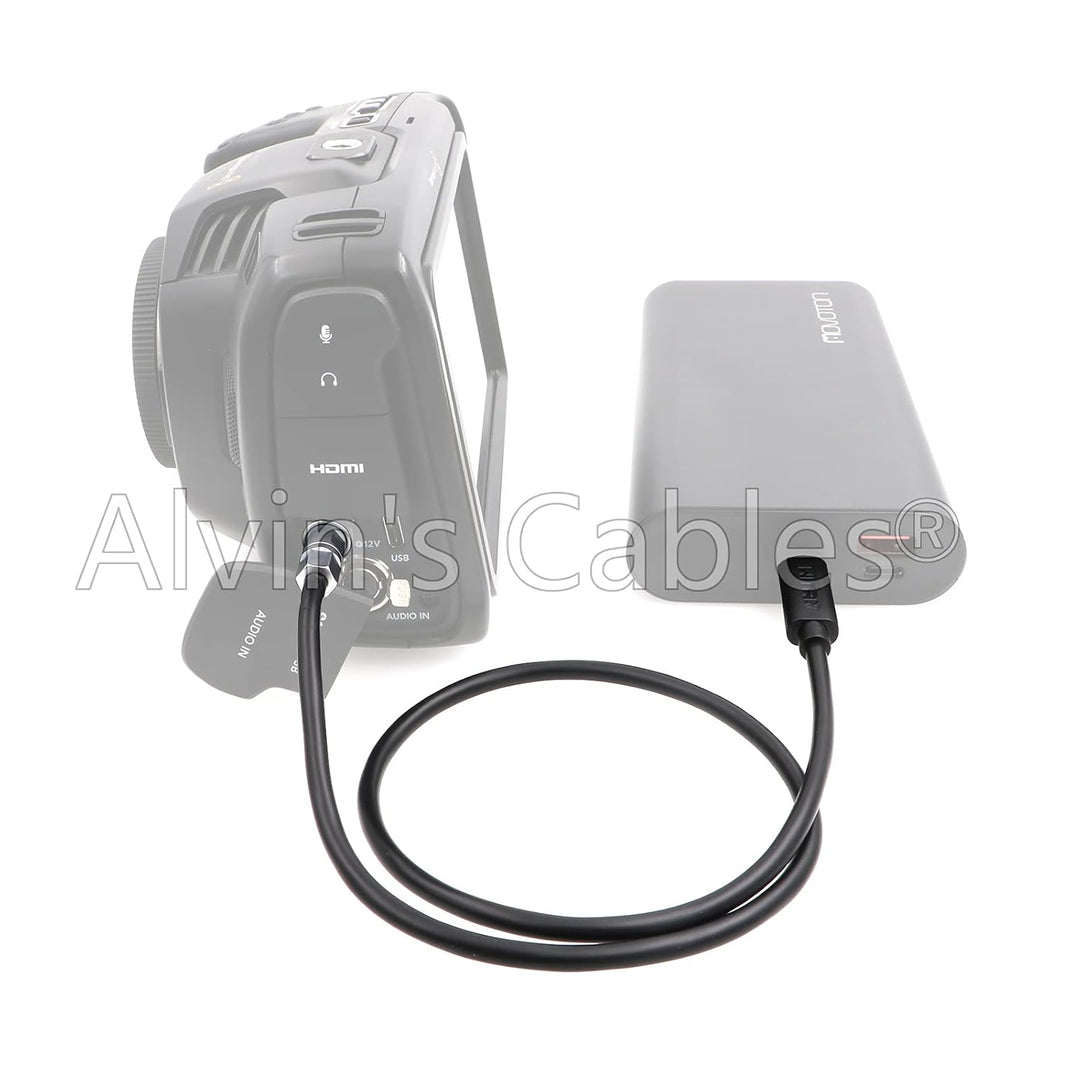 Alvin's Cables BMPCC 4K 6K Trigger-Stromkabel USB C Typ C PD zu Weipu SF61B / S2 2-polig für Blackma