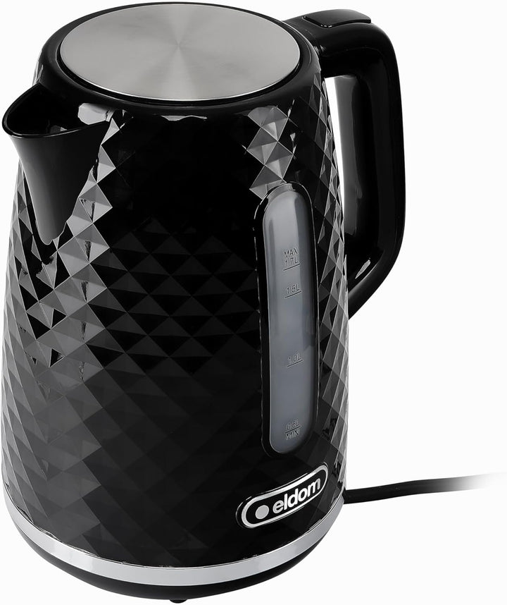 eldom C280 Wasserkocher | 1,7 Liter Kapazität | Retro Teekocher mit 2200W Leistung | 360°-Sockel | W