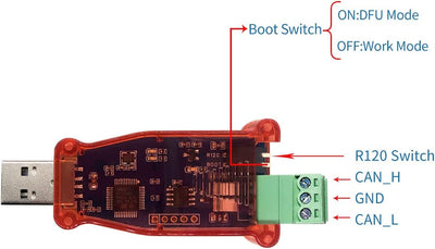 DSD TECH USB zu CAN Bus Adapter basierend auf Open Hardware Canable