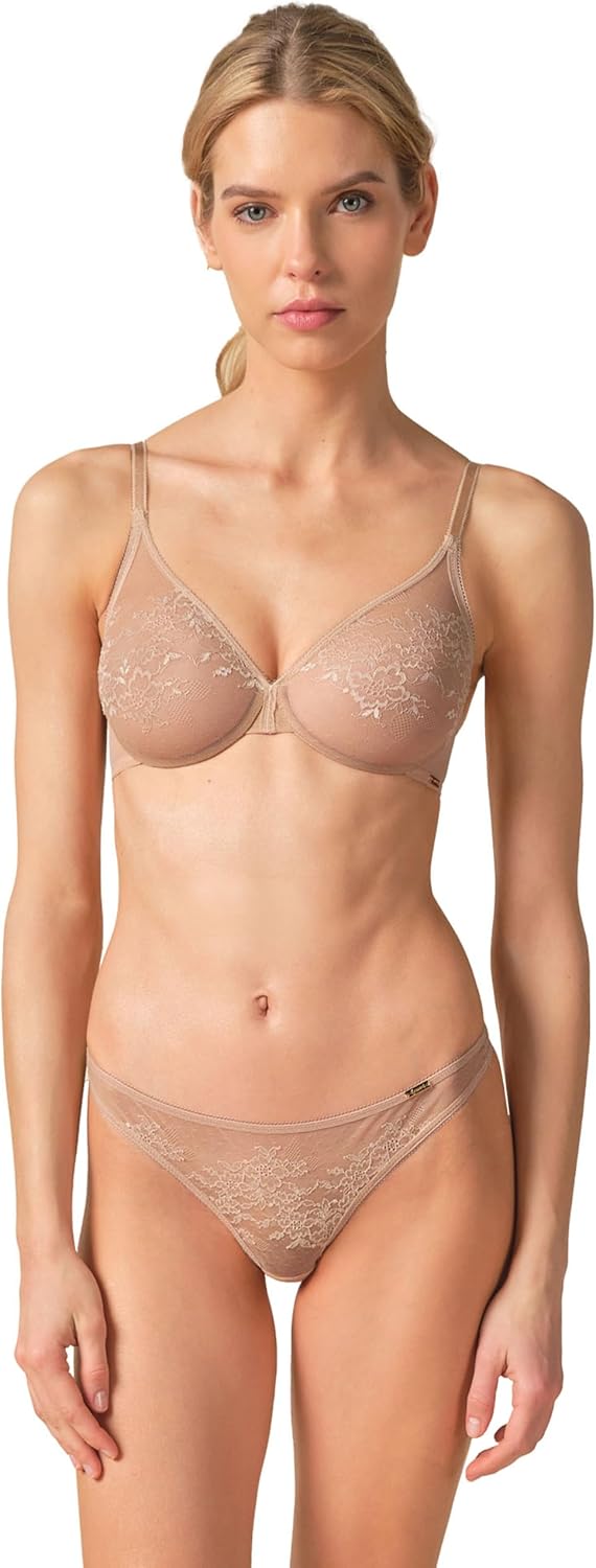 Gossard Damen Glossies Lace Sheer Bra BH, Undurchsichtige 70A Beige (Nude), 70A Beige (Nude)