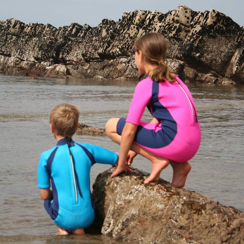 Konfidence Shortie Wetsuit Neopren Kinder Shortie Neoprenanzug PINK 9 - 10 Jahre (L)