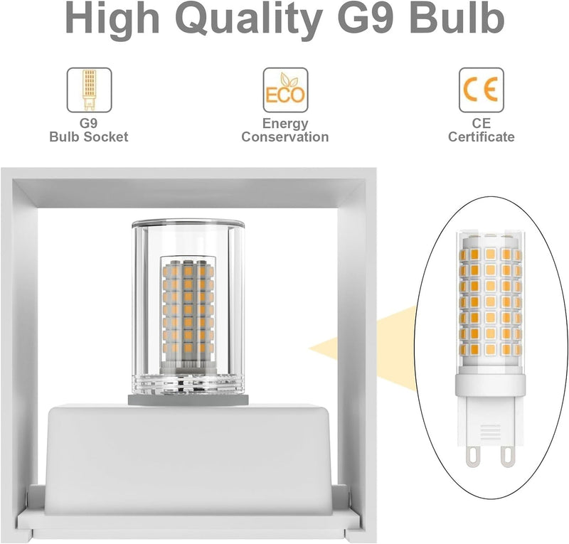 Klighten 2 Stücke LED Wandleuchte Modern Up Down Wandlampe Mit Einer Ersetzbaren G9 Birne IP54 Wandb