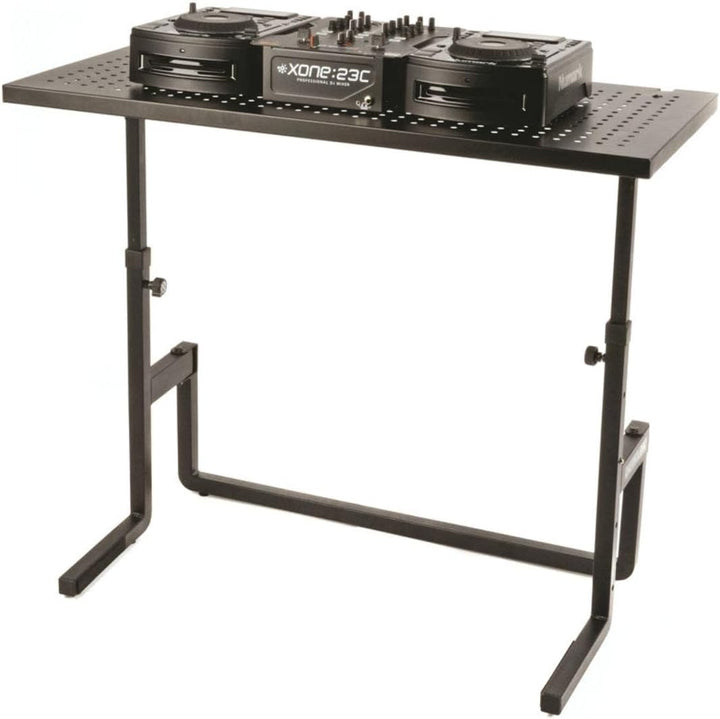 QUIK LOK - DJ233 Tisch für Laptop, Höhenverstellbar für DJ, Schwarz Single, Single