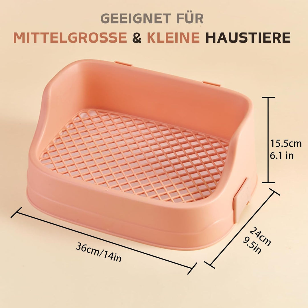 Kaninchen Toilette, Mittelgross Kleintier Katzentoilette für Käfige Abnehmbar Ecktoilette Töpfchentr