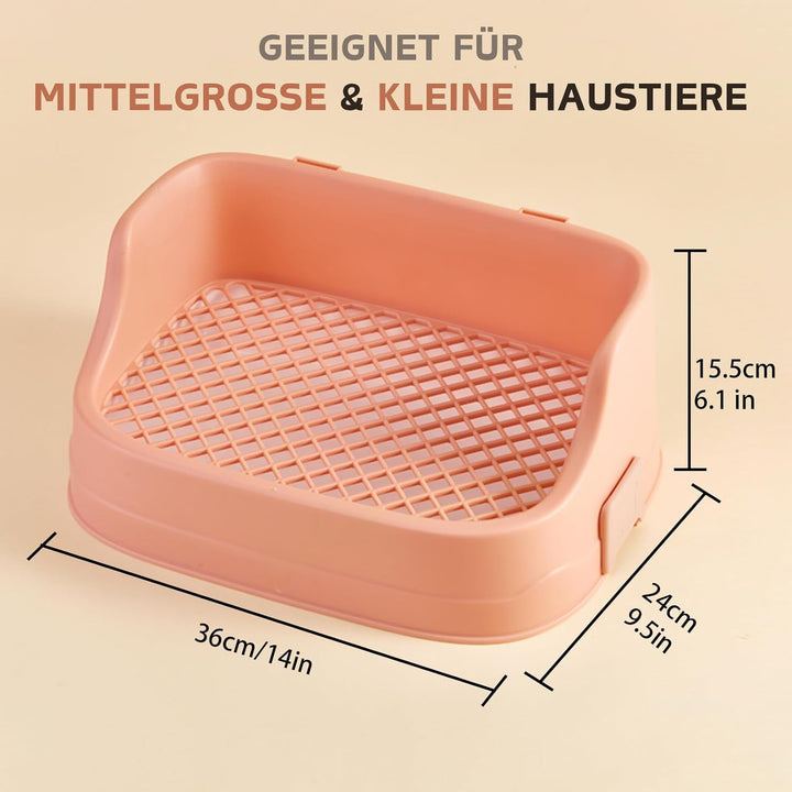 Kaninchen Toilette, Mittelgross Kleintier Katzentoilette für Käfige Abnehmbar Ecktoilette Töpfchentr
