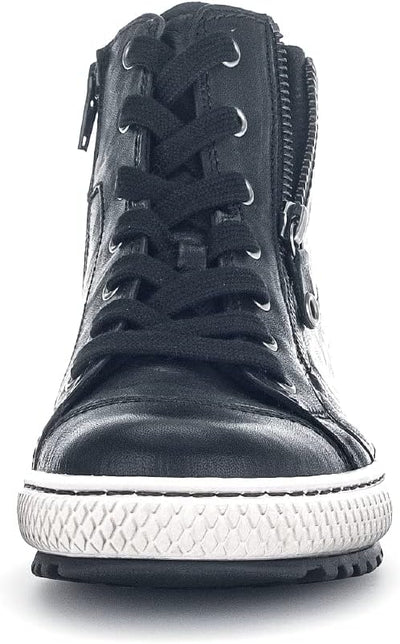 Gabor Damen Schnürstiefeletten | Frauen Schnürboots | High-Top Sneaker | Wechselfussbett | Reissvers