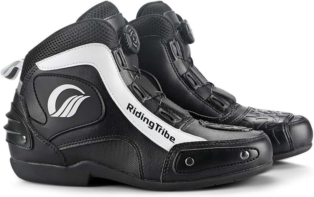 Msport Motorradstiefel für Motorradfahrer, rutschfest, atmungsaktiv 41 EU Schwarz, 41 EU Schwarz