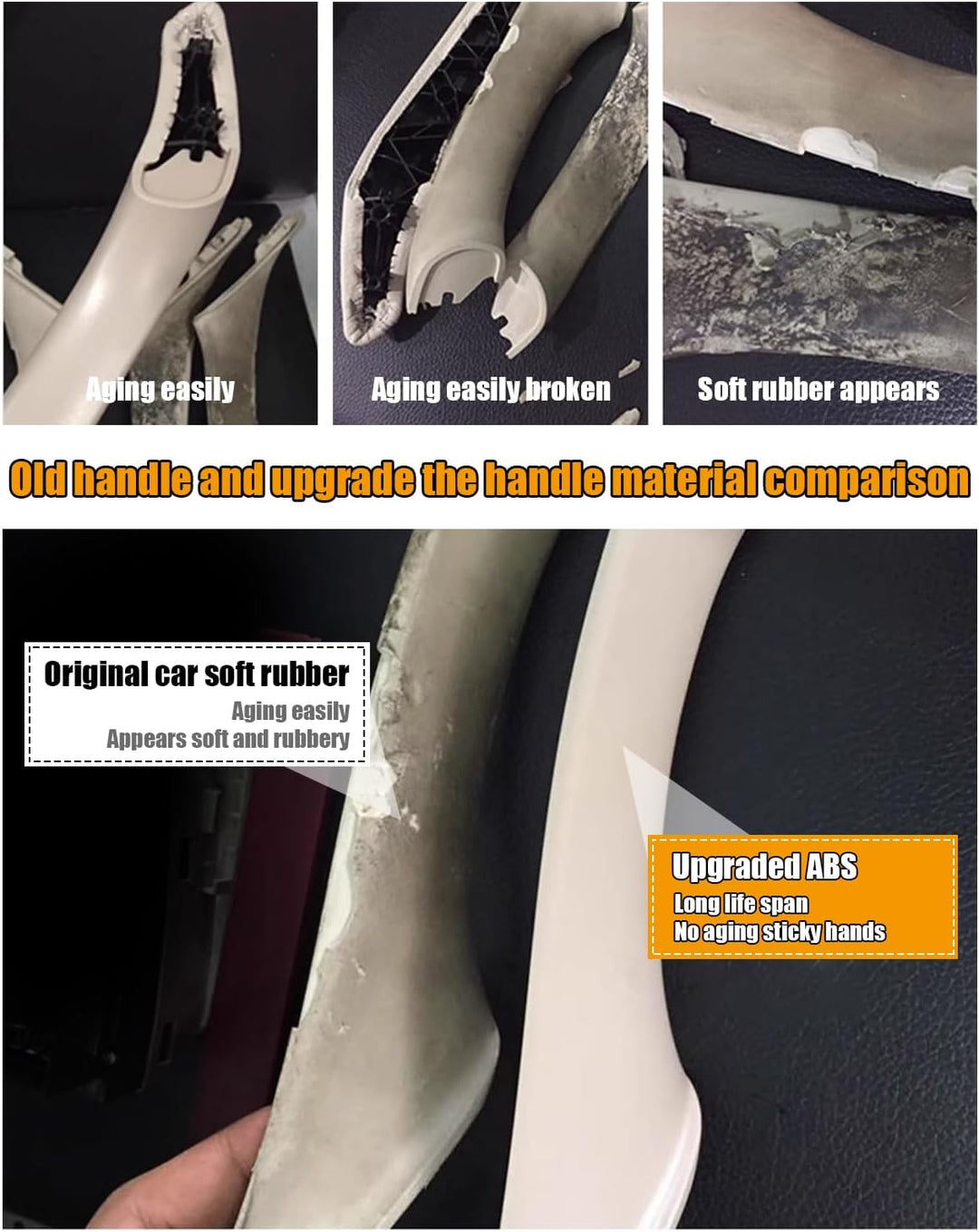 TZYSZDB Autotürgriff 7er Set f10 Türgriff für BMW 5er Türseitengriff BMW 520 523 525 528 530 535 Fen