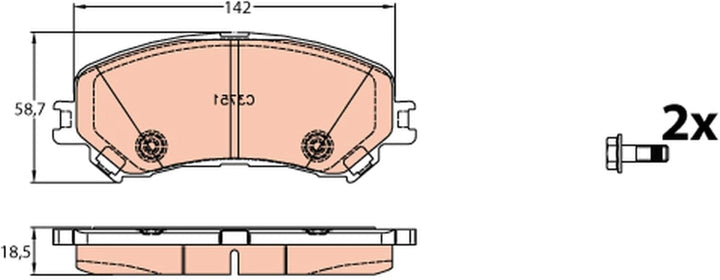 TRW GDB2152 Bremsbeläge