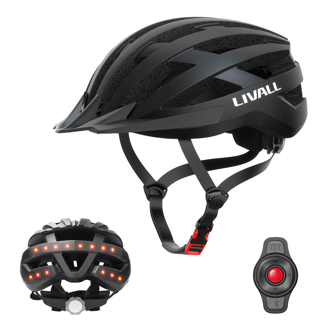 LIVALL Smart Fahrradhelm mit LED Rücklicht und Blinker, Bluetooth Fahrradhelm mit drahtloser Fernbed