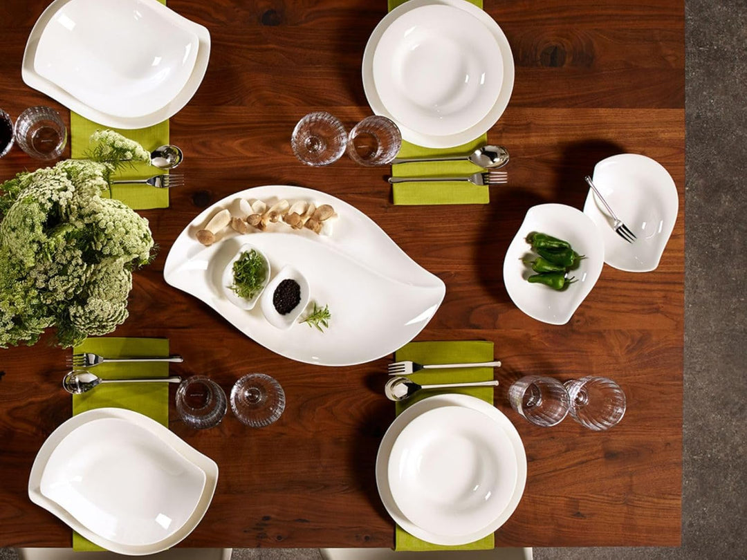 Villeroy & Boch New Cottage Basic Suppenteller 6er Set, 23 cm, Tiefer Teller aus Premium Porzellan,