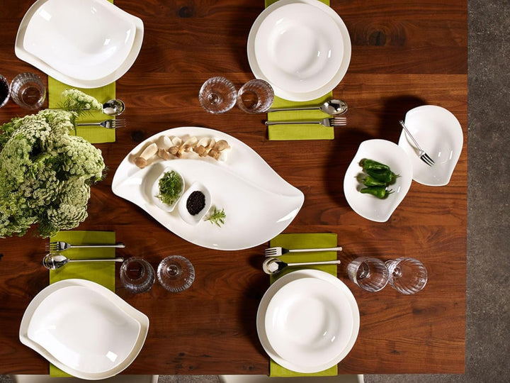 Villeroy & Boch New Cottage Basic Suppenteller 6er Set, 23 cm, Tiefer Teller aus Premium Porzellan,