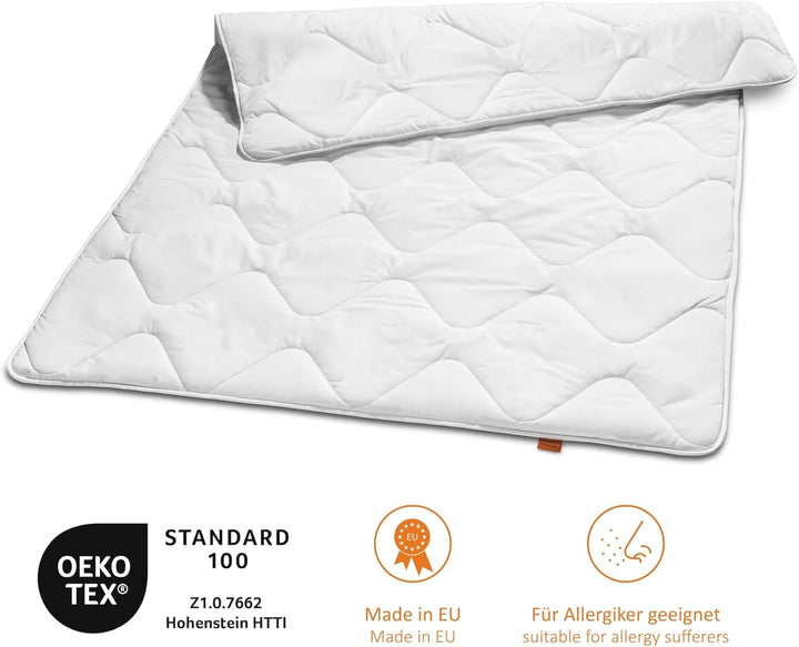 sleepling 196274 Basic 100 Ganzjahresbettdecke, medium Übergangsdecke, Made in EU,100, Wasch