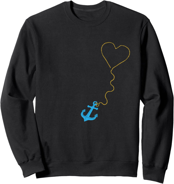 Anker mit Herz - Kreuzfahrt & Segler Geschenkidee Sweatshirt